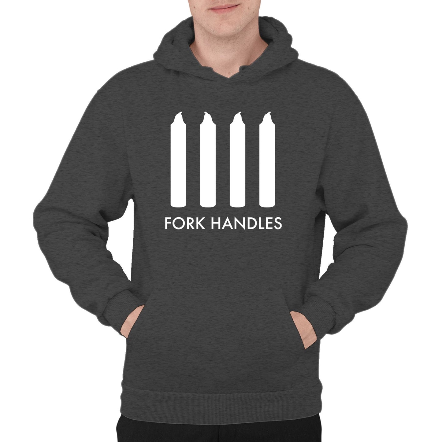 Fork Handles Funny Sketch Mens Pullover Hoodie