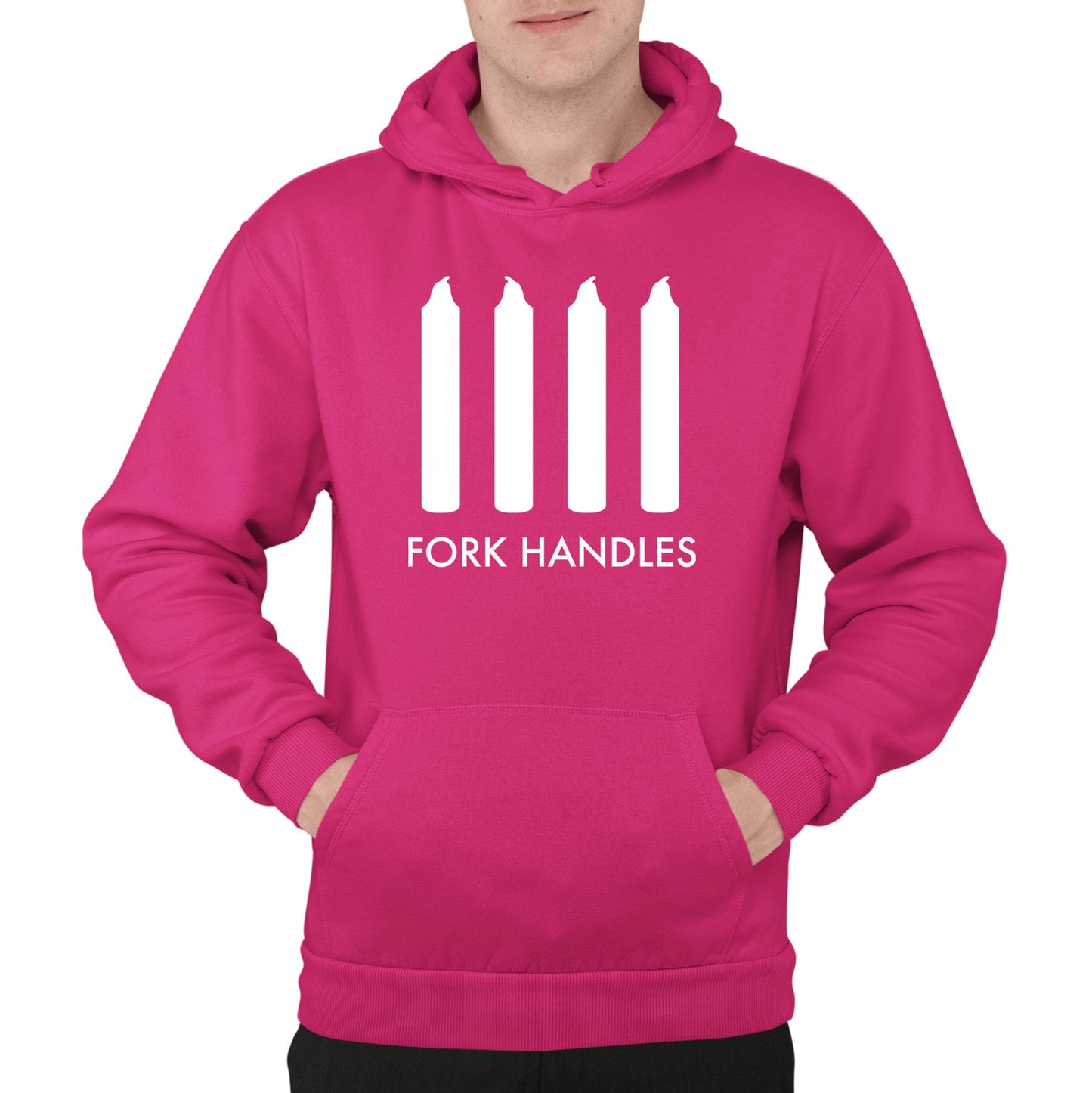 Fork Handles Funny Sketch Mens Pullover Hoodie