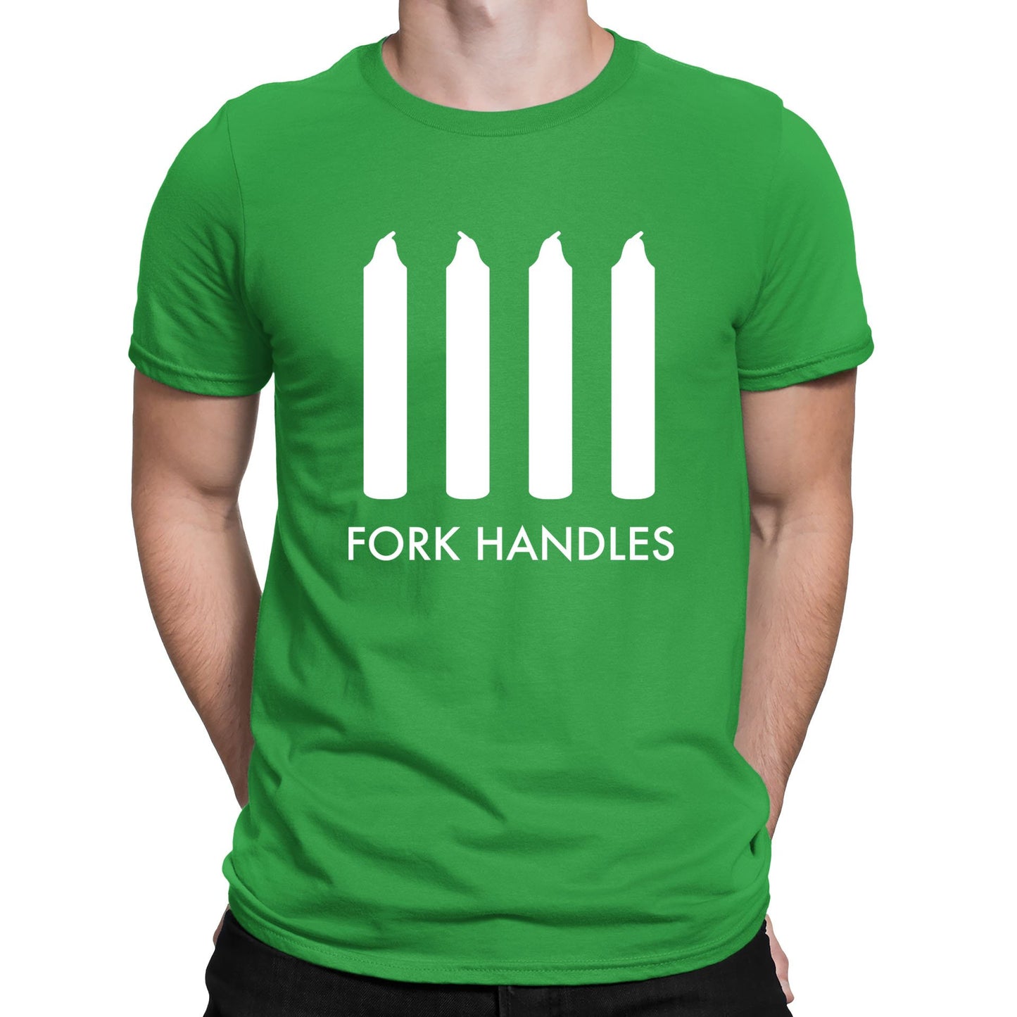 Fork Handles Funny Sketch Mens T-shirt