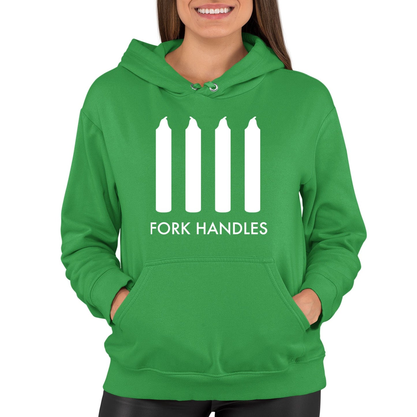 Fork Handles Funny Sketch Womens Pullover Hoodie