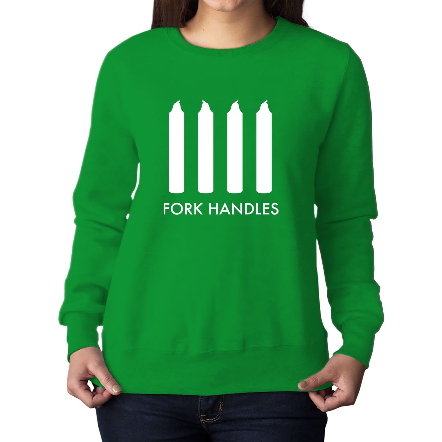 Fork Handles Funny Sketch Womens Sweatshirt