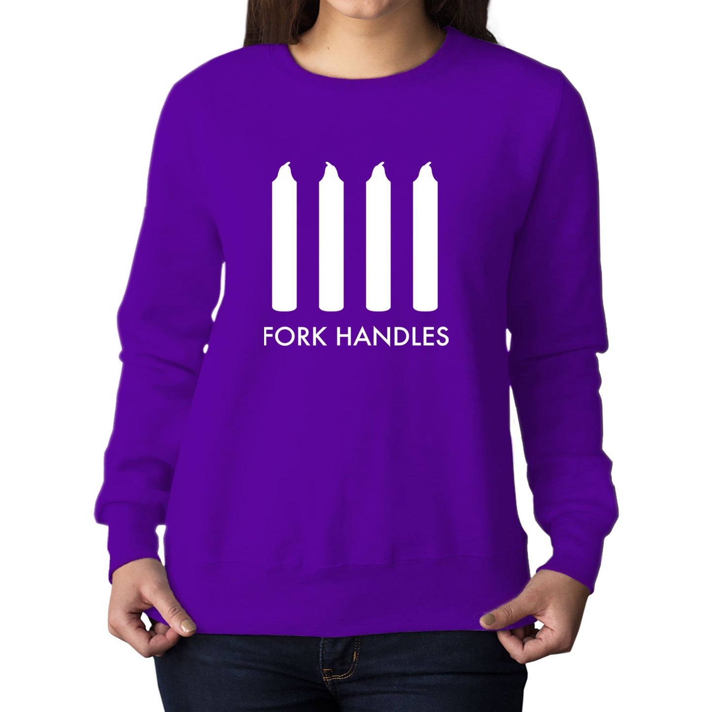 Fork Handles Funny Sketch Womens Sweatshirt