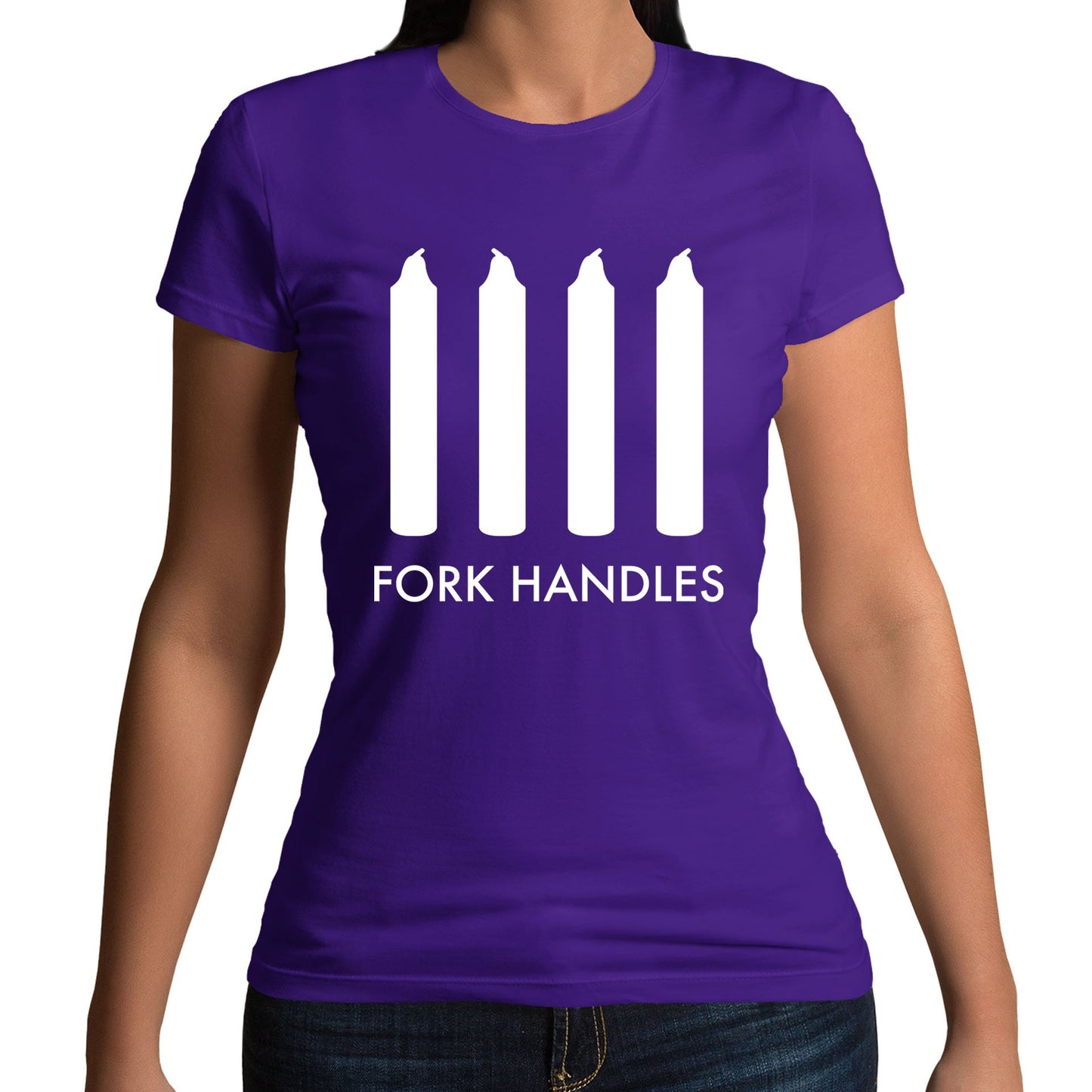 Fork Handles Funny Sketch Womens T-shirt