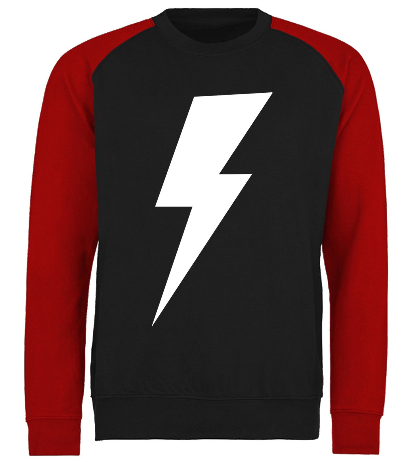 White Lightning Bolt Baseball Sweatshirt