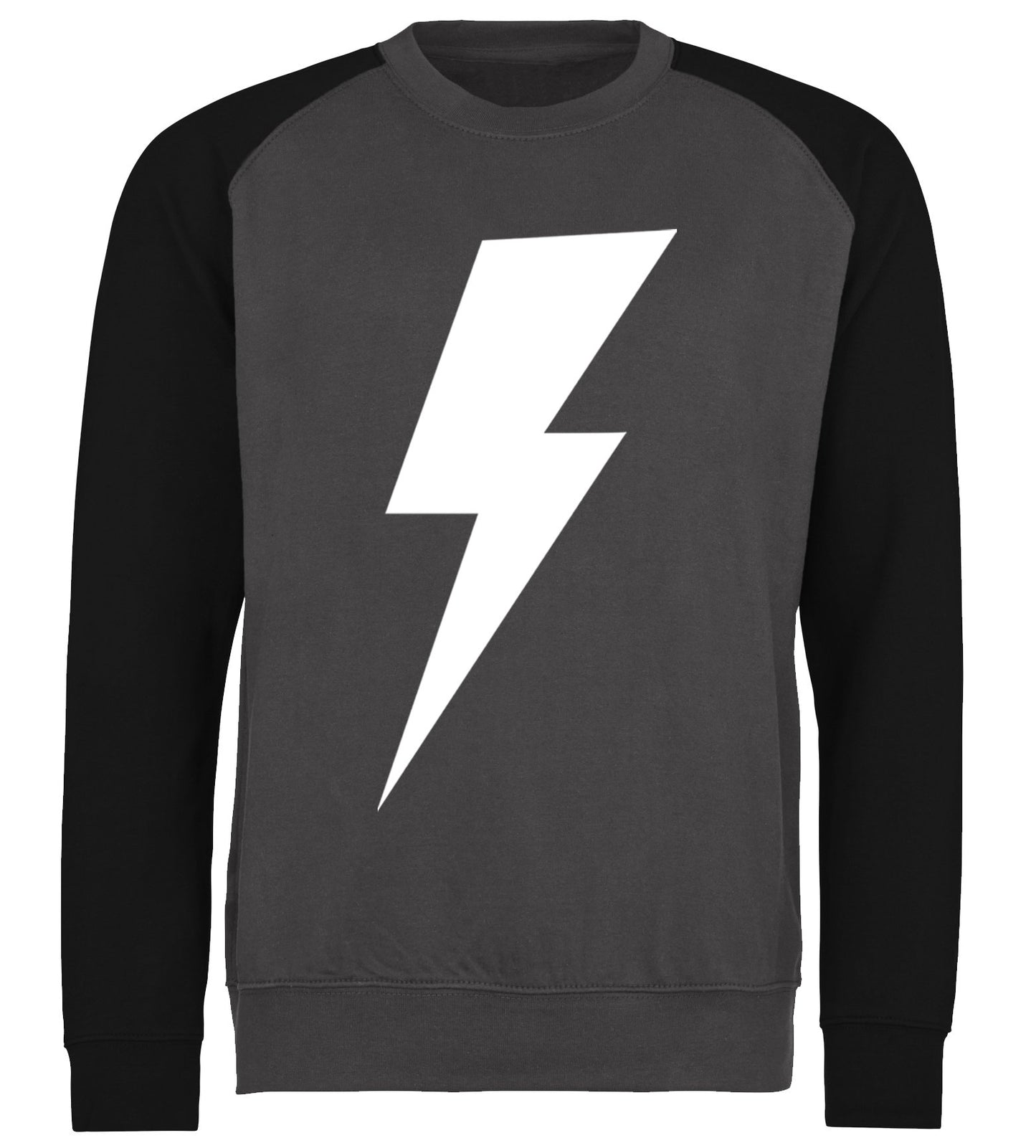 White Lightning Bolt Baseball Sweatshirt