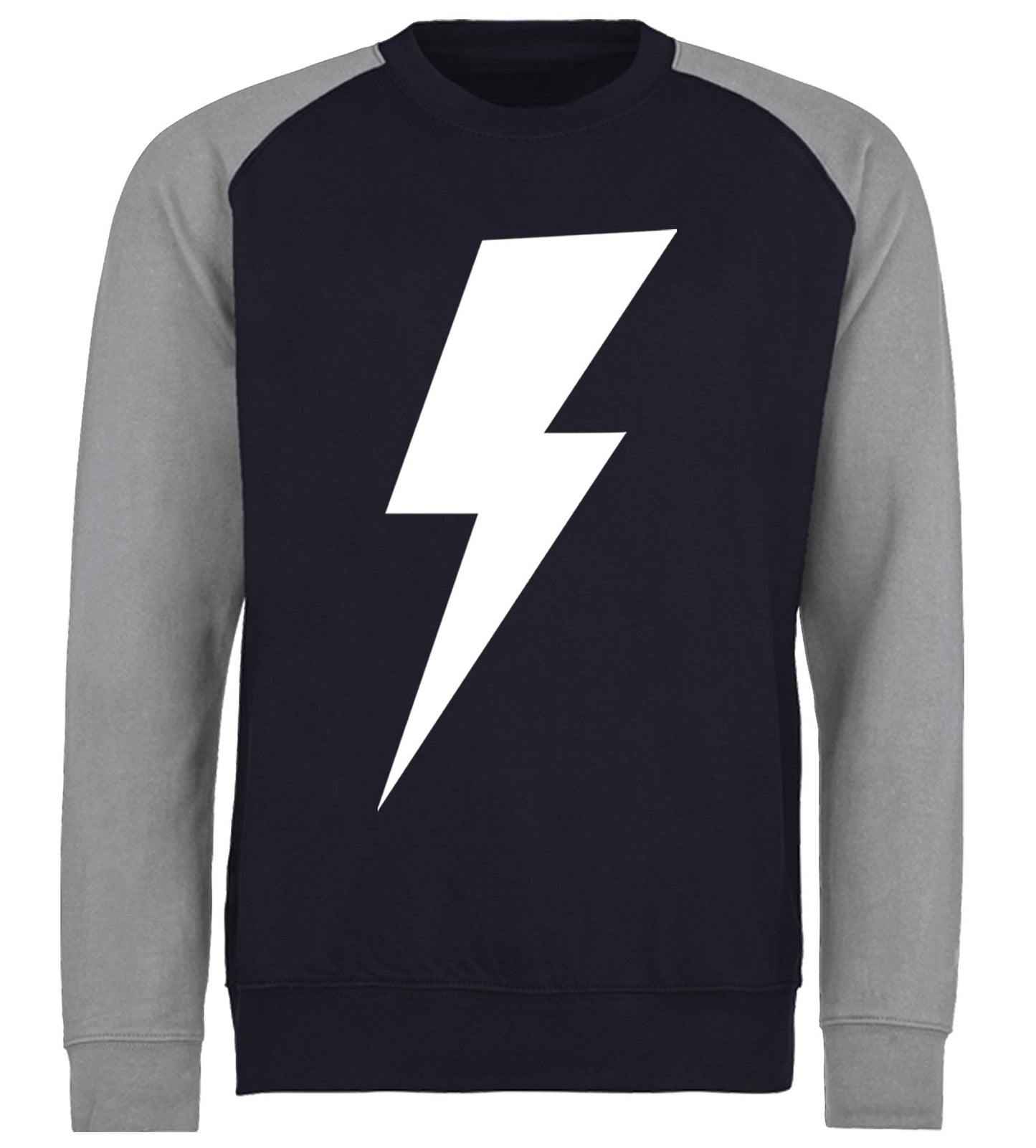 White Lightning Bolt Baseball Sweatshirt