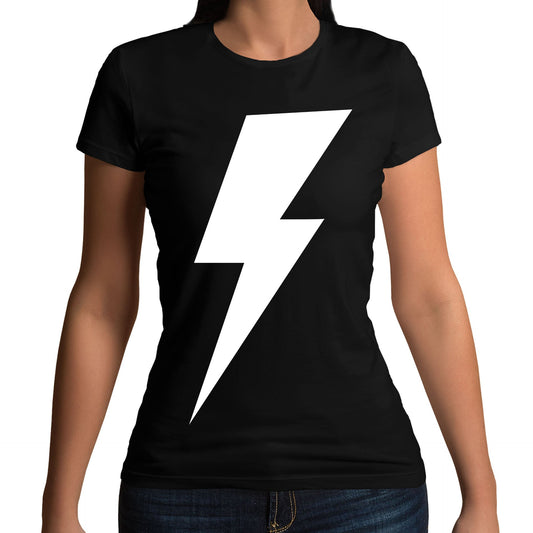 White Lightning Bolt Womens T-shirt