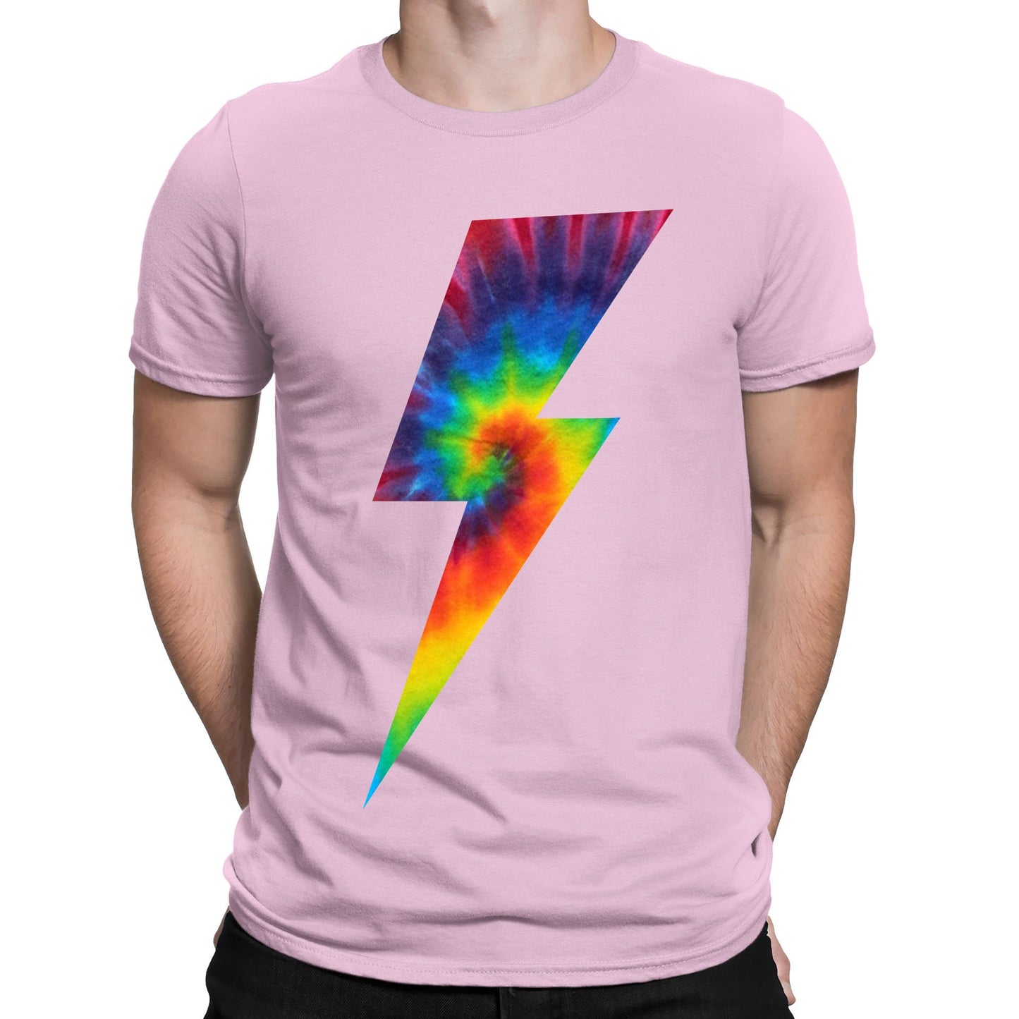 Tie Dye Lightning Bolt Mens T-shirt