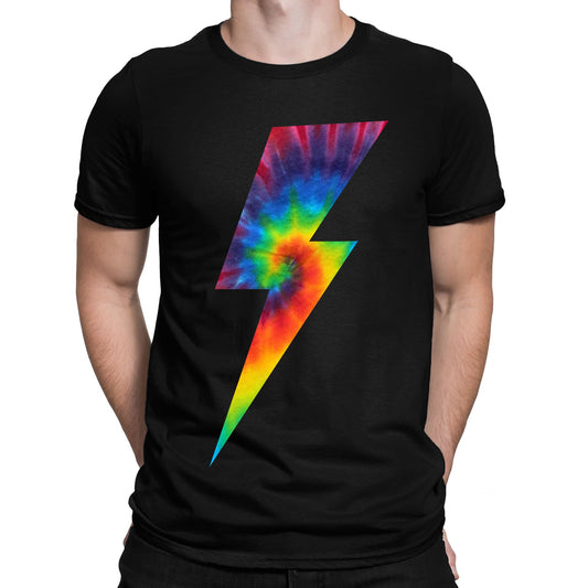 Tie Dye Lightning Bolt Mens T-shirt