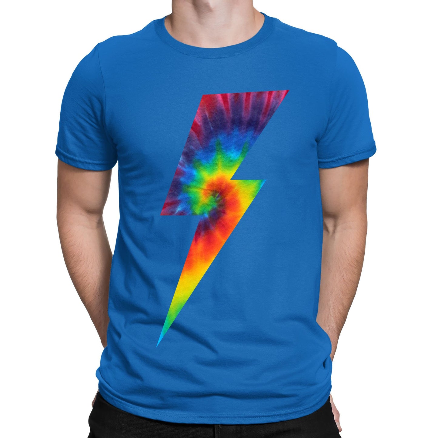 Tie Dye Lightning Bolt Mens T-shirt