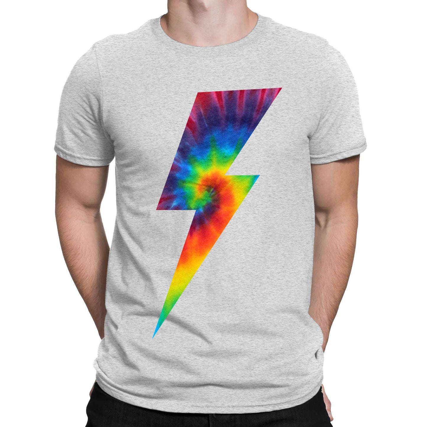 Tie Dye Lightning Bolt Mens T-shirt