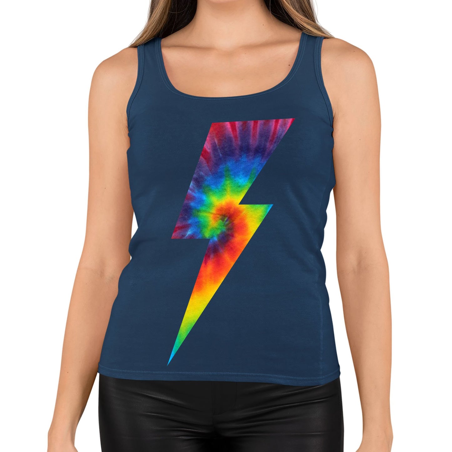 Tie Dye Lightning Bolt Womens Vest