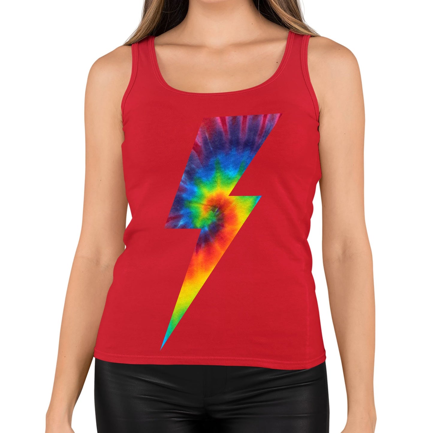 Tie Dye Lightning Bolt Womens Vest