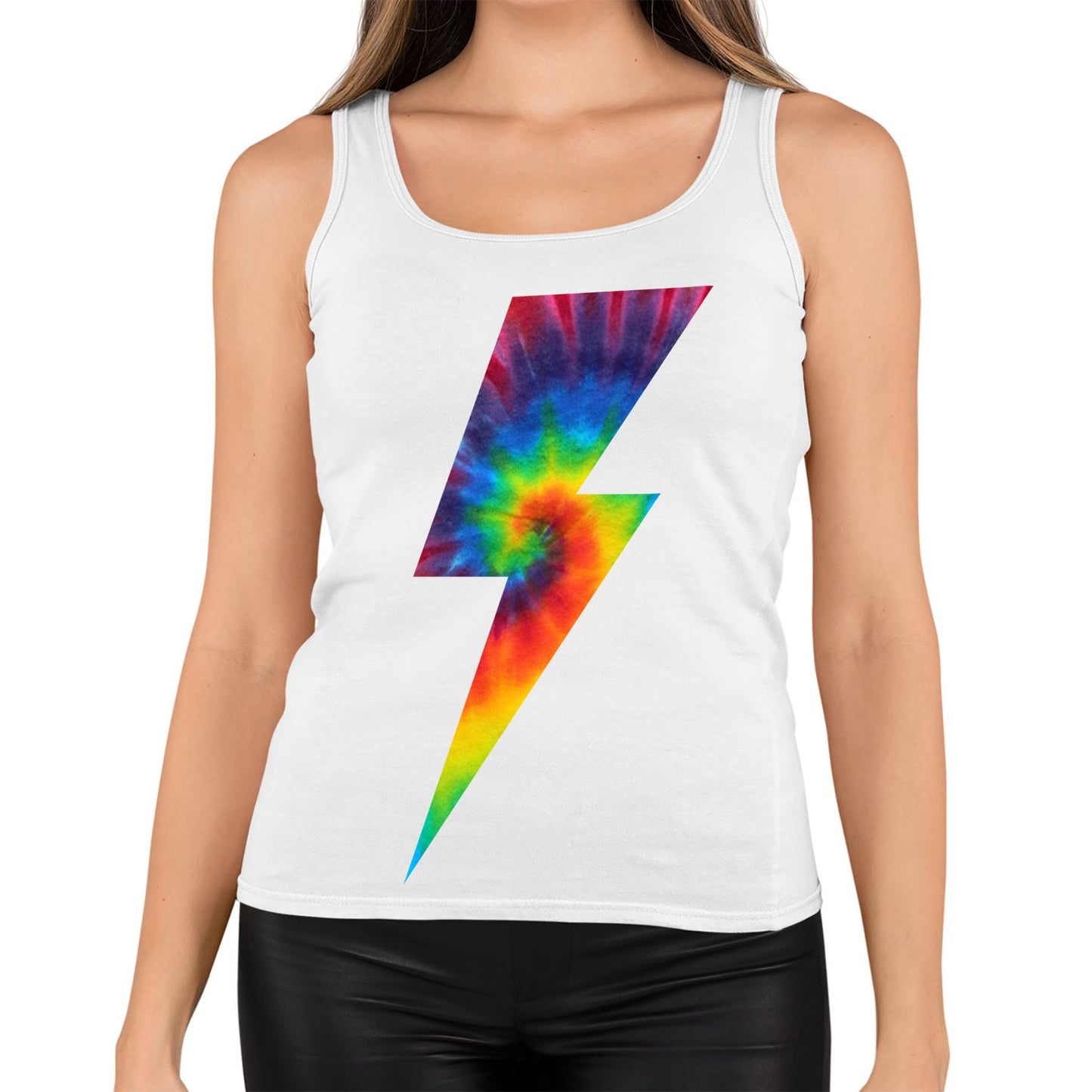 Tie Dye Lightning Bolt Womens Vest