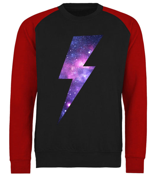 Galaxy Lightning Bolt Baseball Sweatshirt