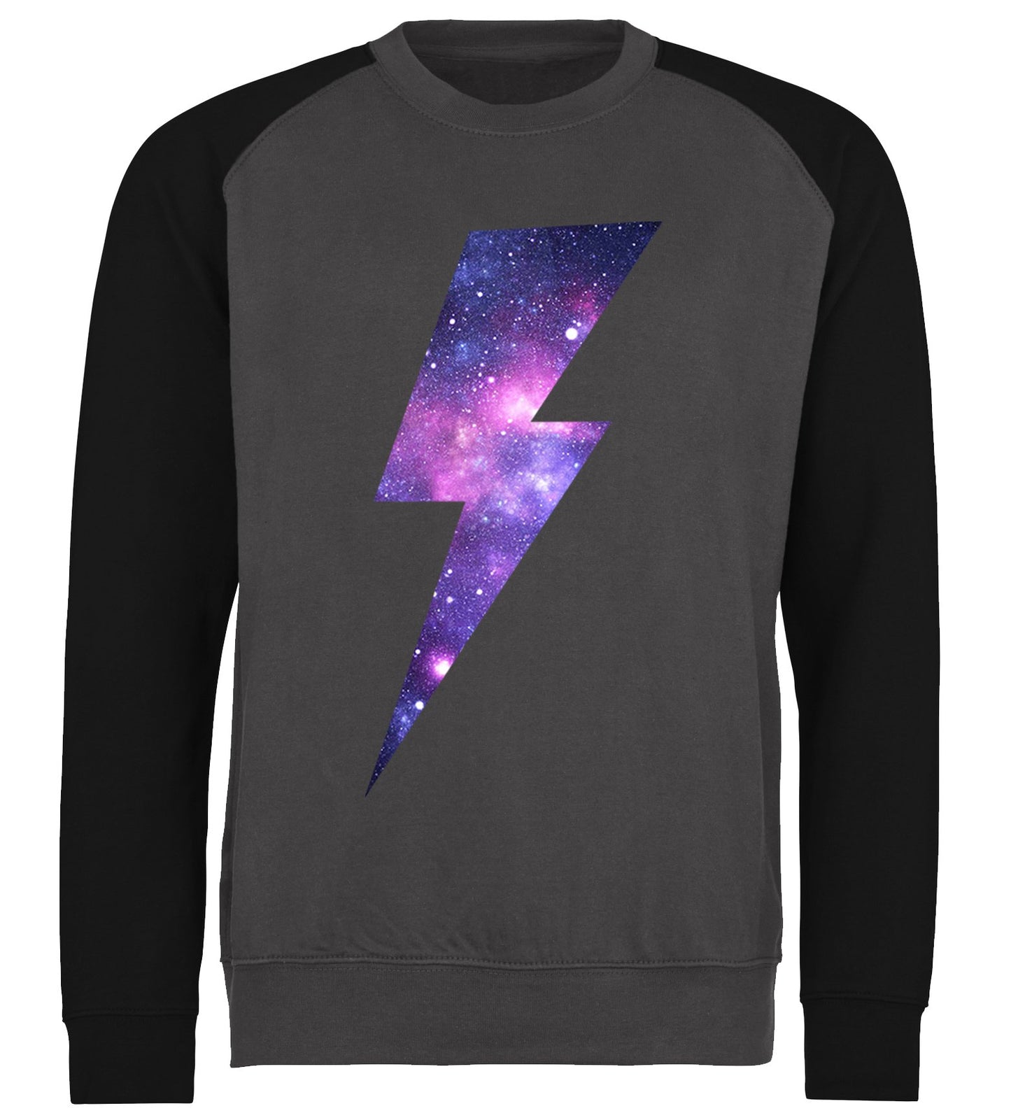 Galaxy Lightning Bolt Baseball Sweatshirt