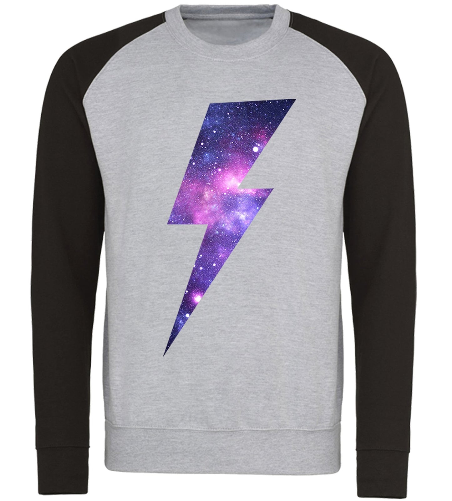 Galaxy Lightning Bolt Baseball Sweatshirt