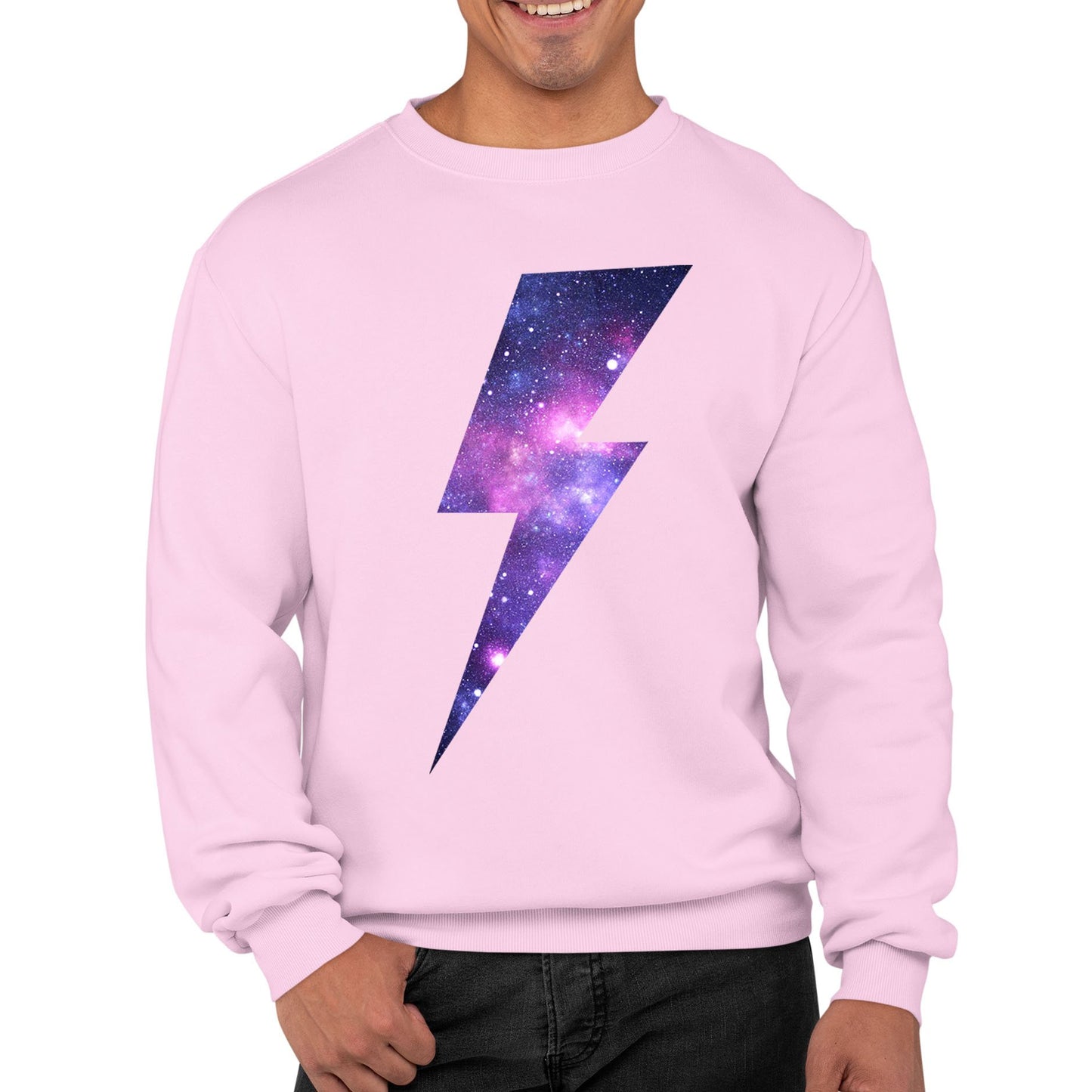 Galaxy Lightning Bolt Mens Sweatshirt