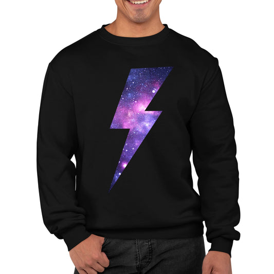 Galaxy Lightning Bolt Mens Sweatshirt