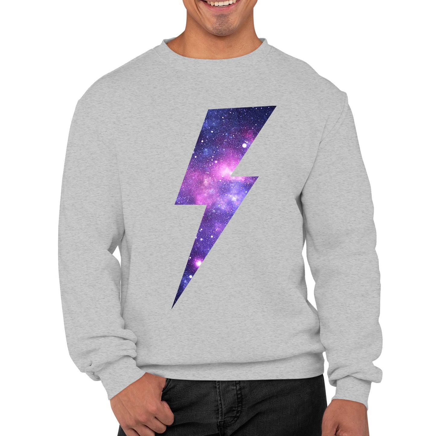 Galaxy Lightning Bolt Mens Sweatshirt