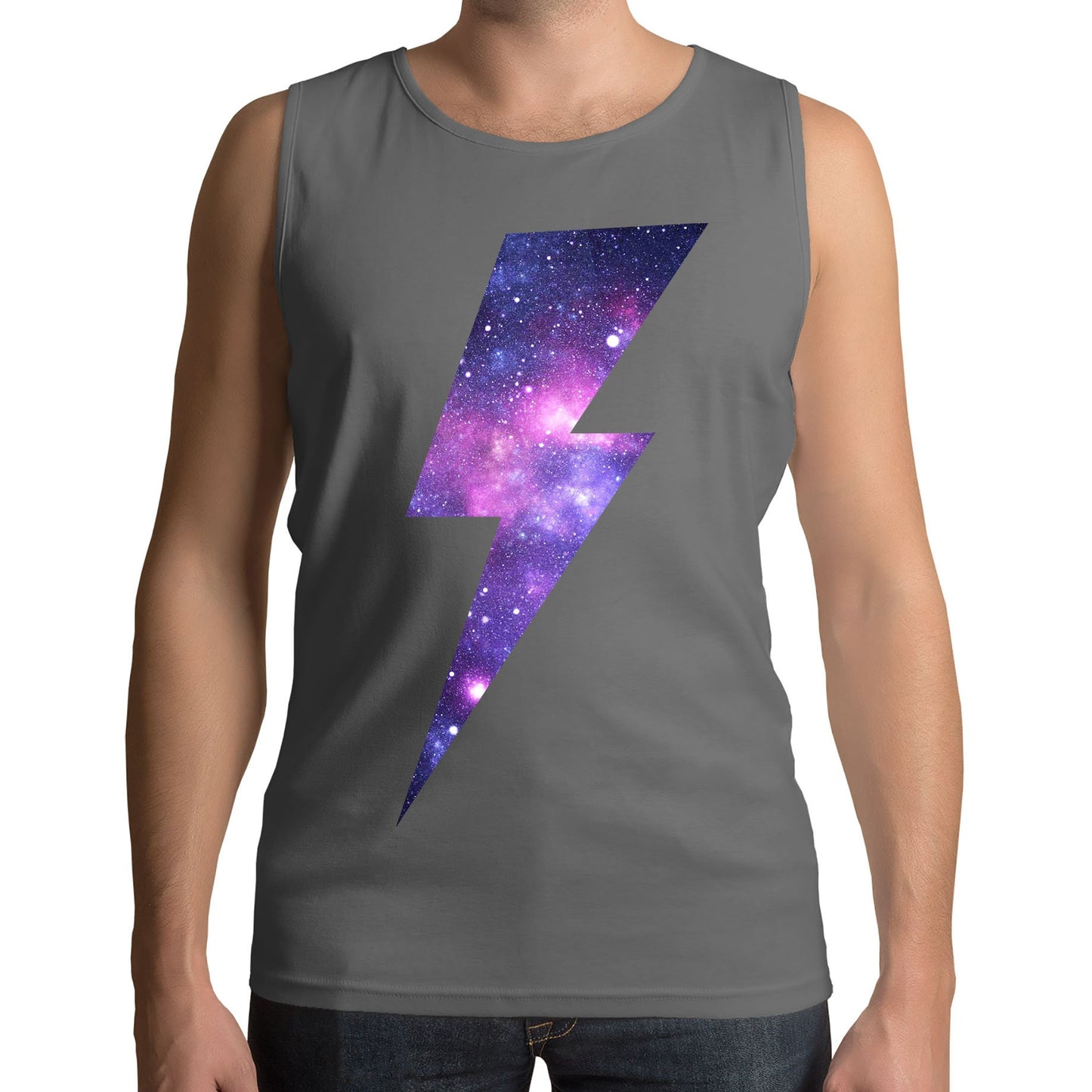 Galaxy Lightning Bolt Mens Vest