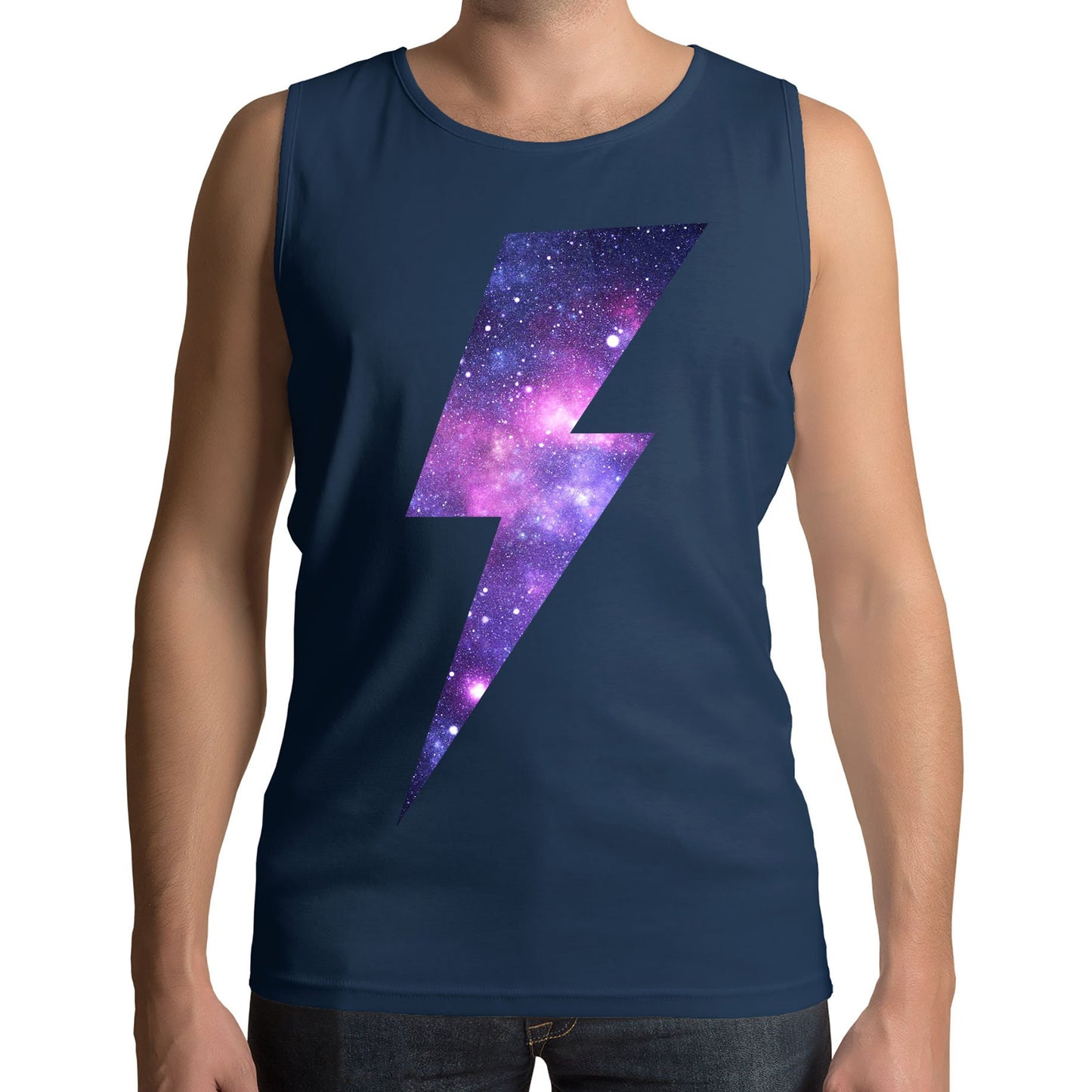 Galaxy Lightning Bolt Mens Vest