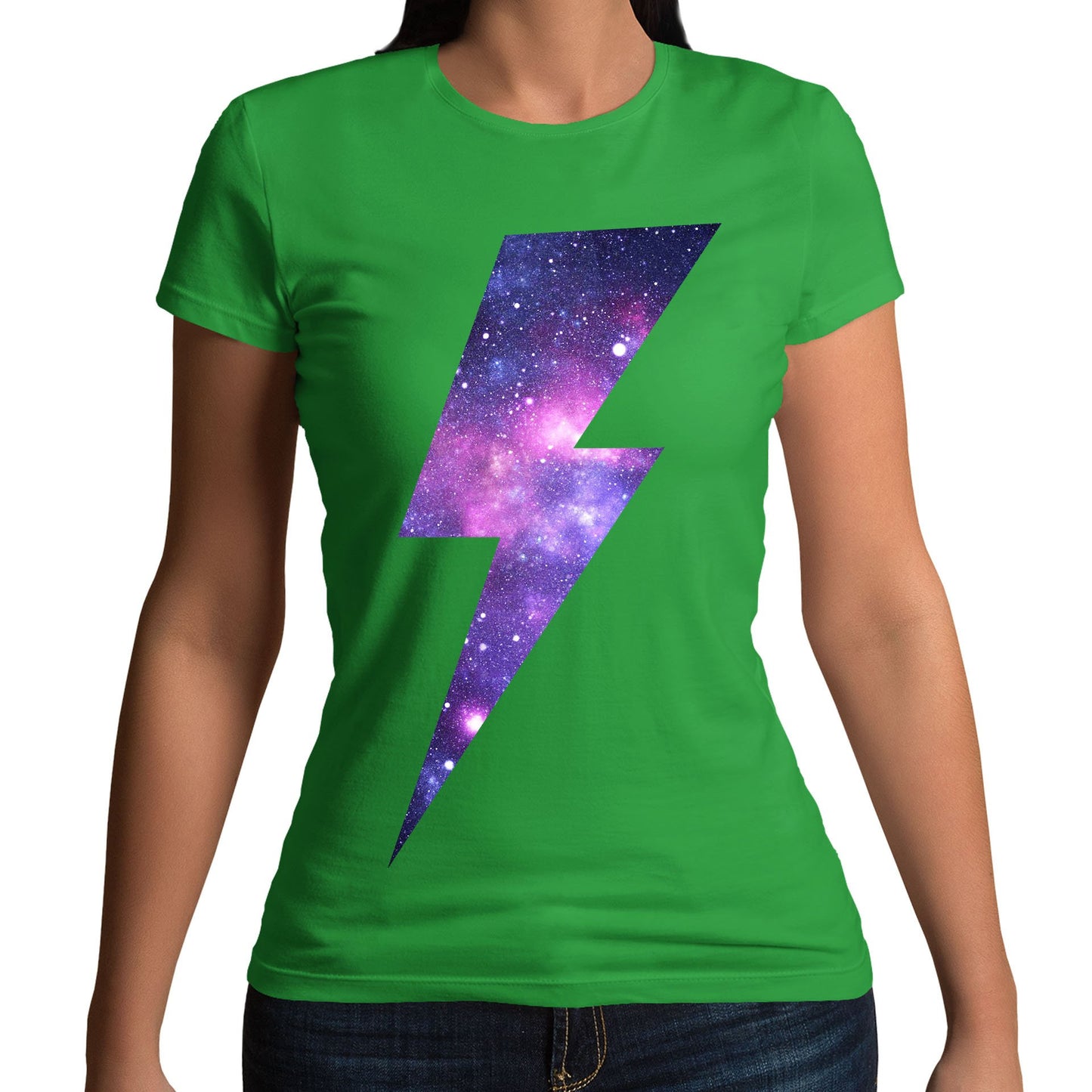 Galaxy Lightning Bolt Womens T-shirt