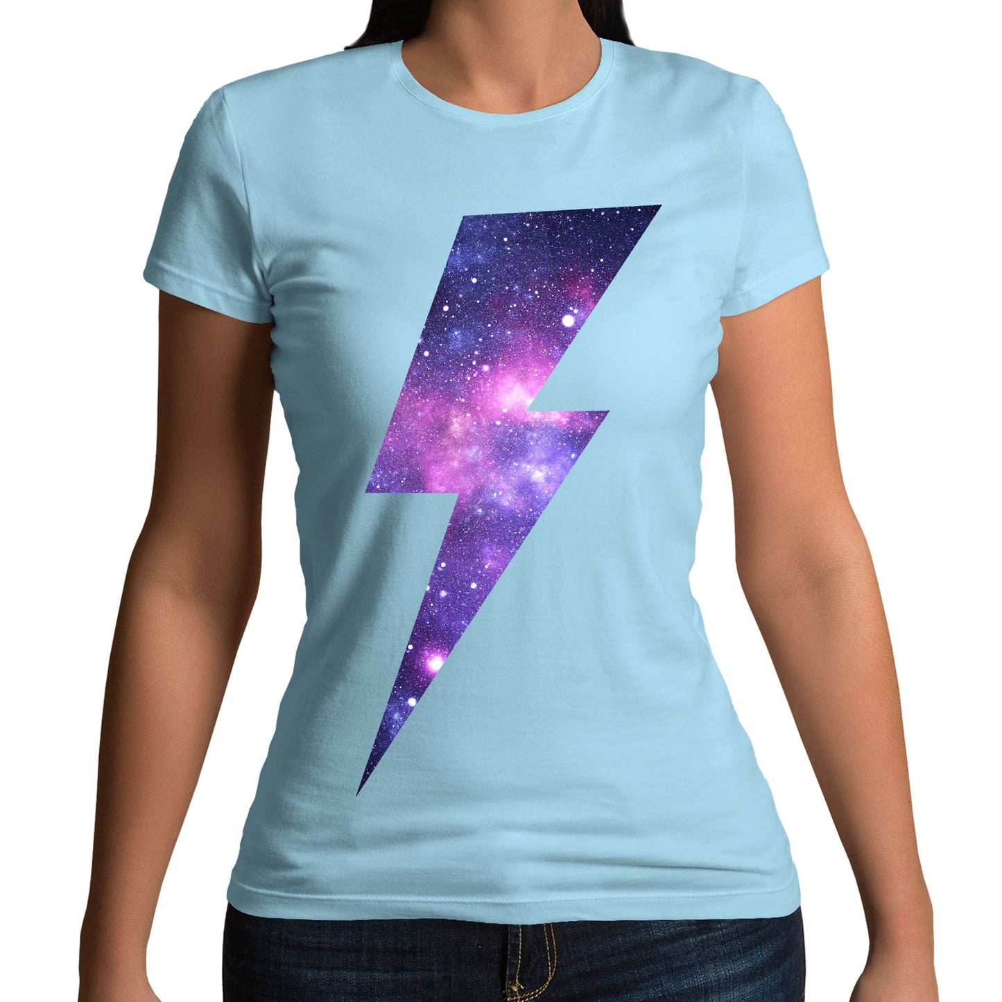 Galaxy Lightning Bolt Womens T-shirt