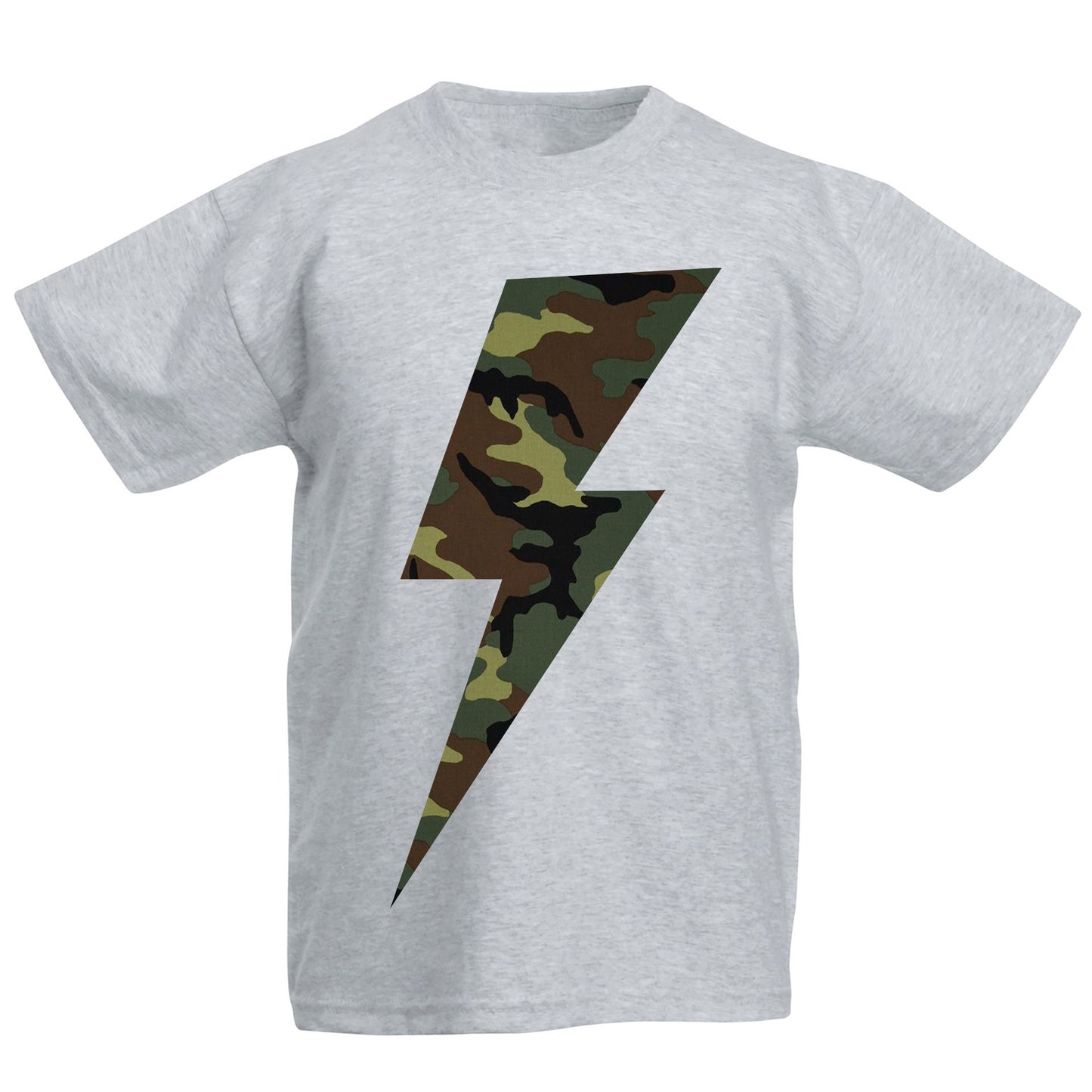 Forest Camo Lightning Bolt Kids T-shirt