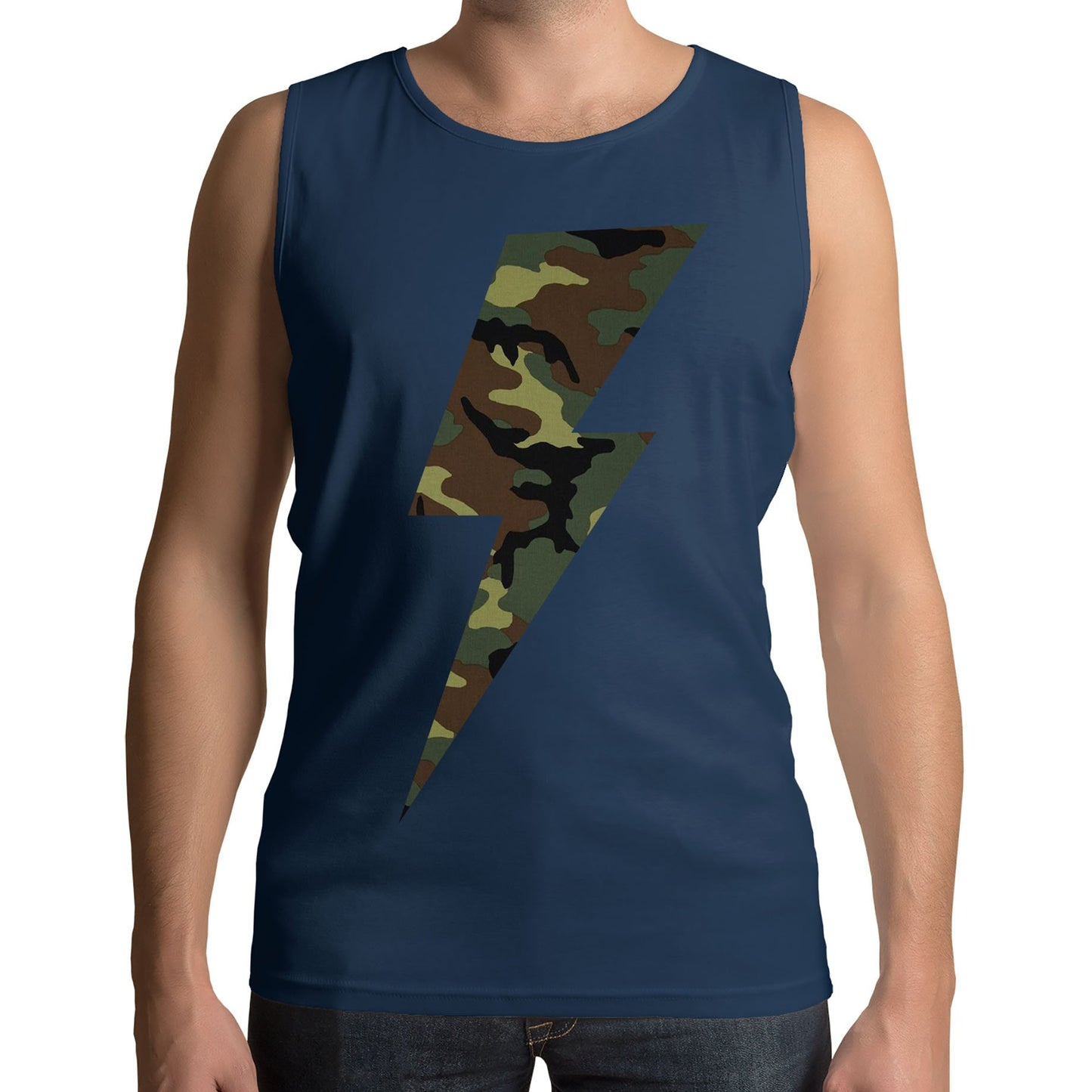 Forest Camo Lightning Mens Vest