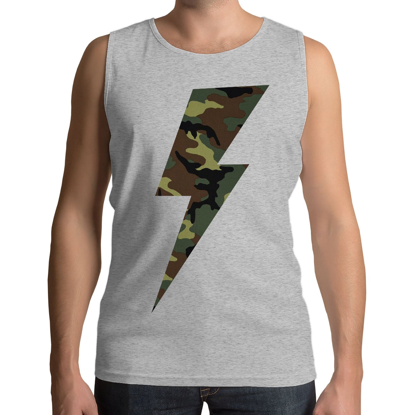 Forest Camo Lightning Mens Vest