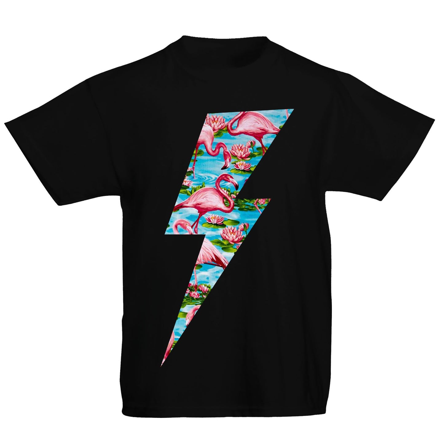 Flamingo Lightning Bolt Kids T-shirt