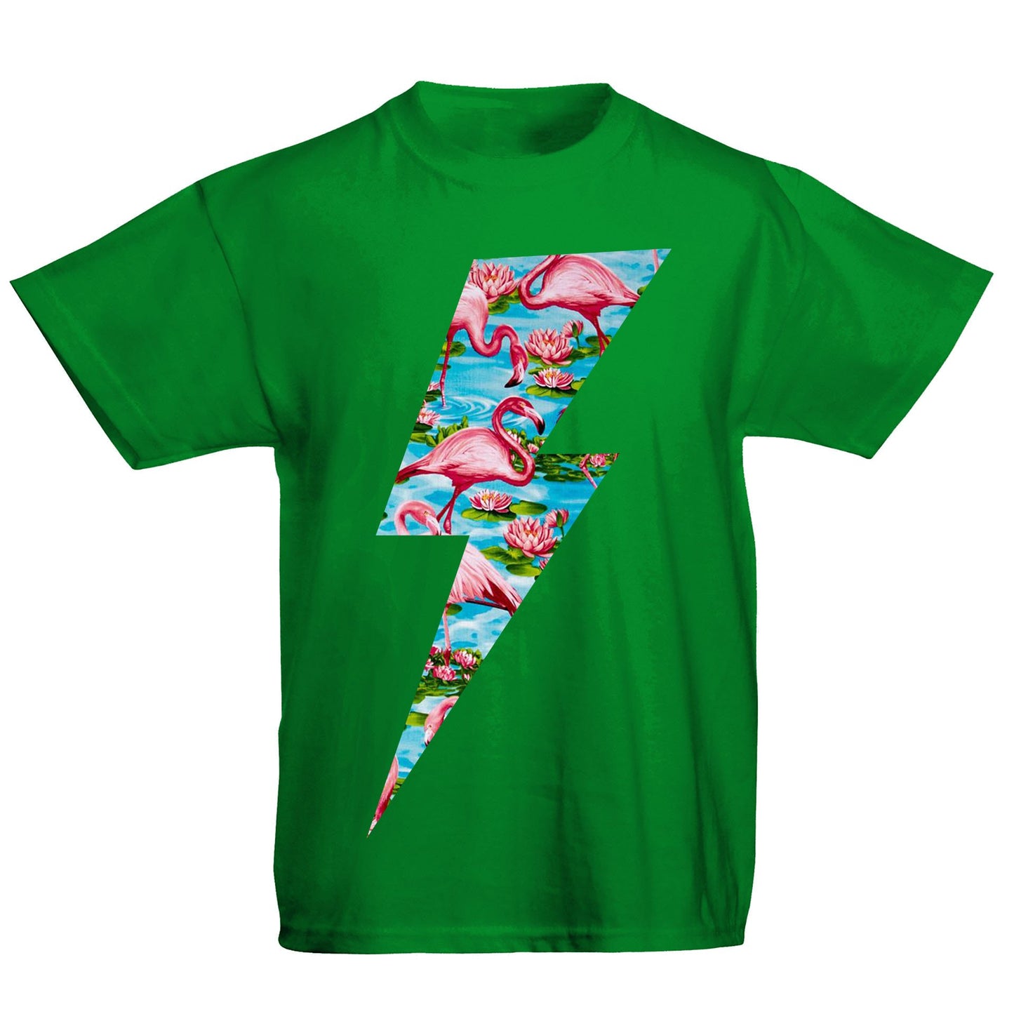 Flamingo Lightning Bolt Kids T-shirt