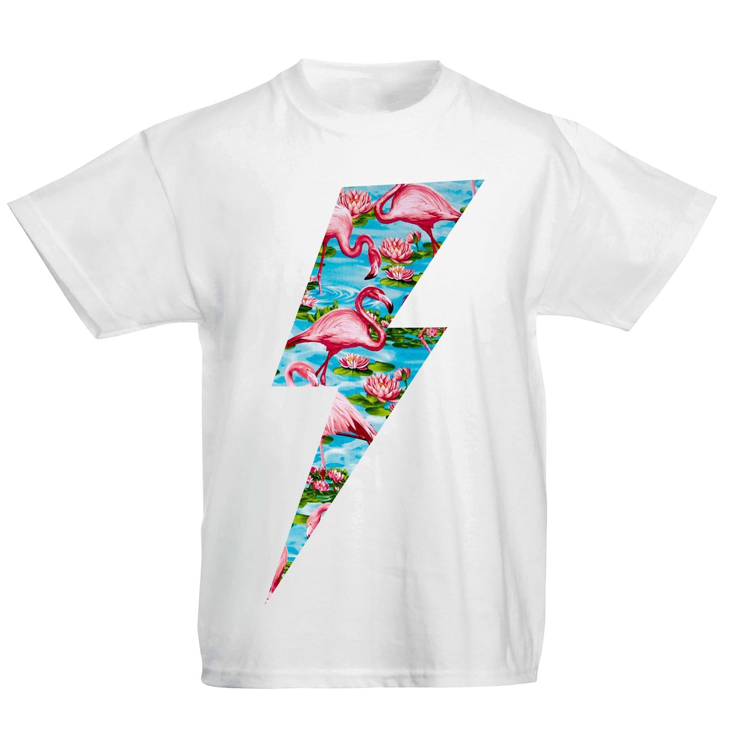 Flamingo Lightning Bolt Kids T-shirt