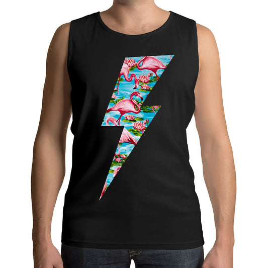 Flamingo Lightning Bolt Mens Vest