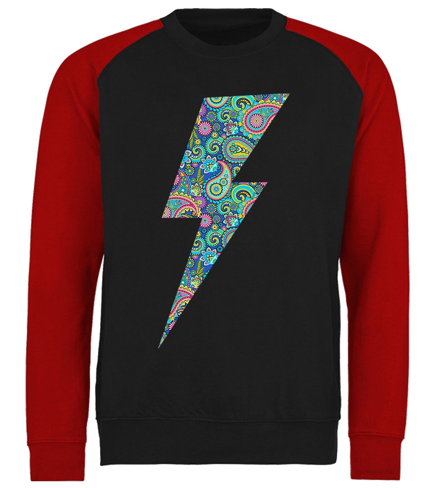 Paisley Lightning Bolt Baseball Sweatshirt