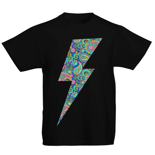 Paisley Lightning Bolt Kids T-shirt