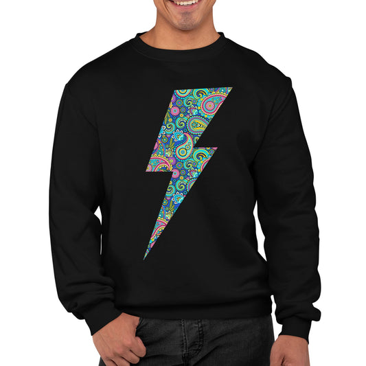 Paisley Lightning Bolt Mens Sweatshirt