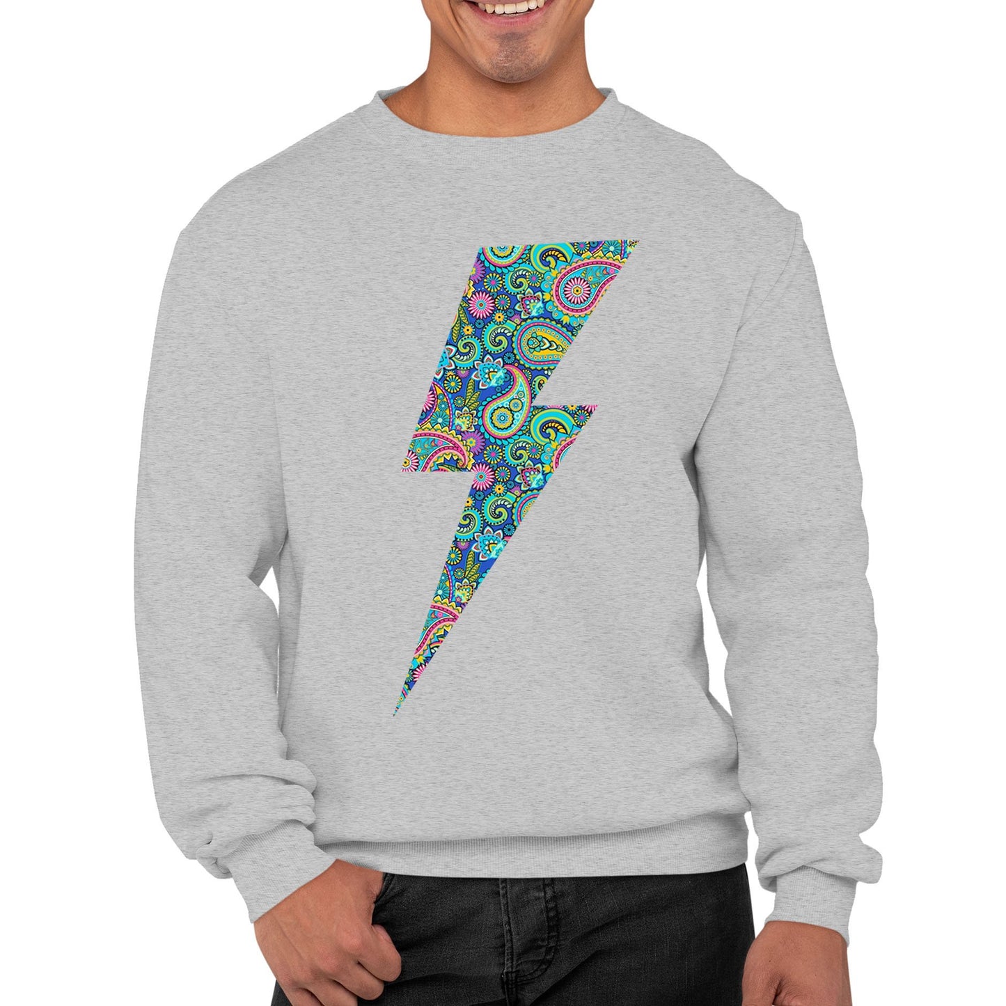 Paisley Lightning Bolt Mens Sweatshirt