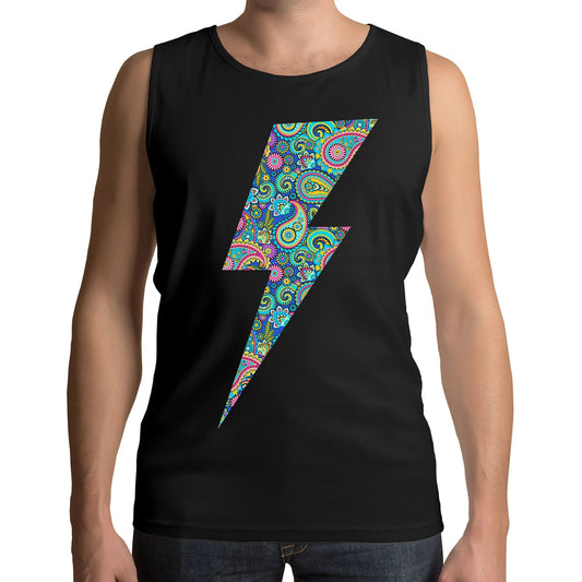 Paisley Lightning Bolt Mens Vest