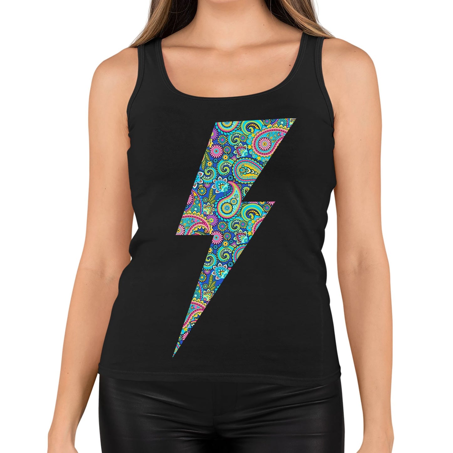 Paisley Lightning Bolt Womens Vest