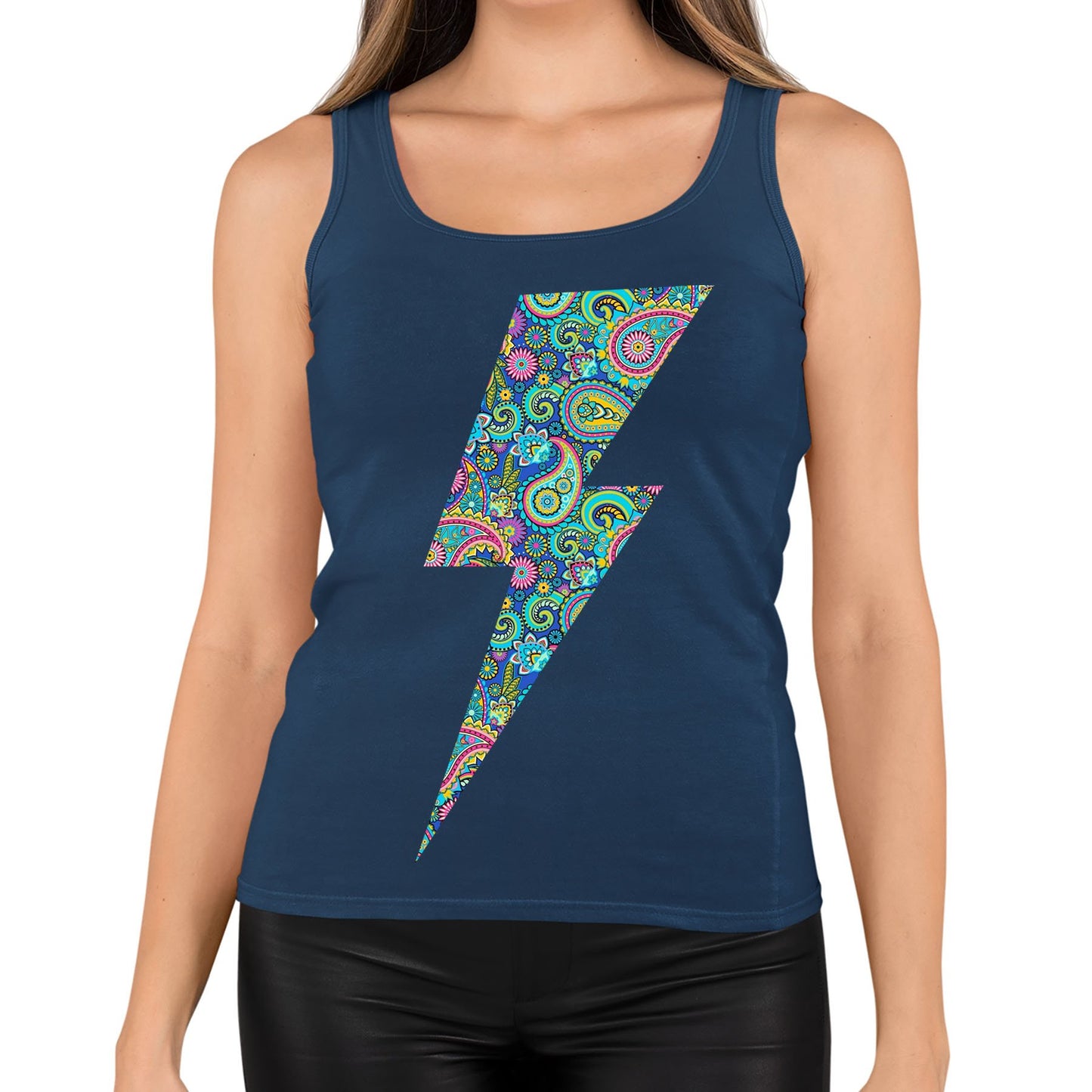 Paisley Lightning Bolt Womens Vest