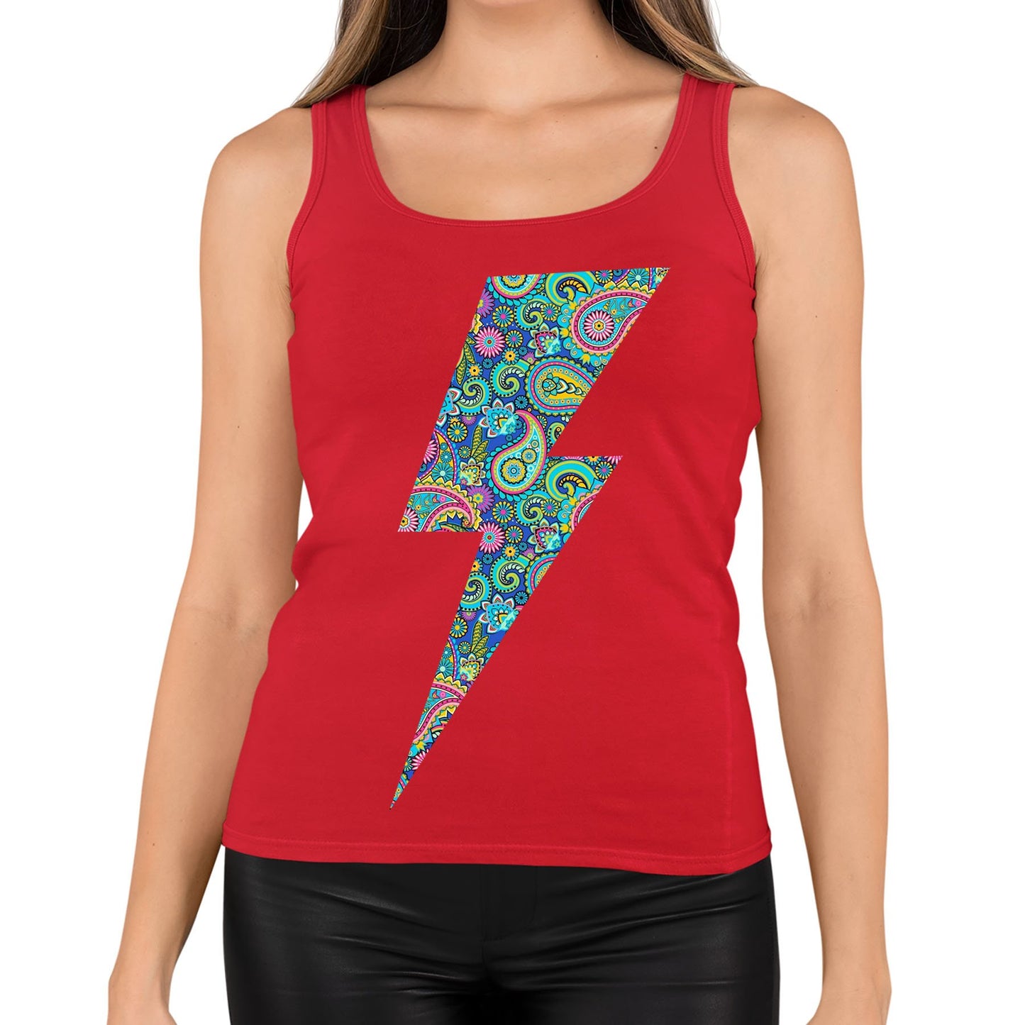 Paisley Lightning Bolt Womens Vest