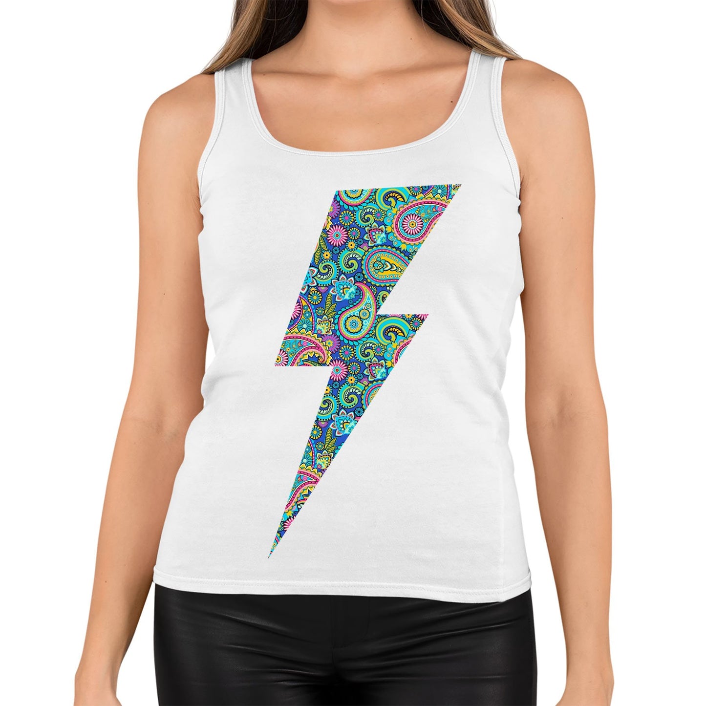 Paisley Lightning Bolt Womens Vest